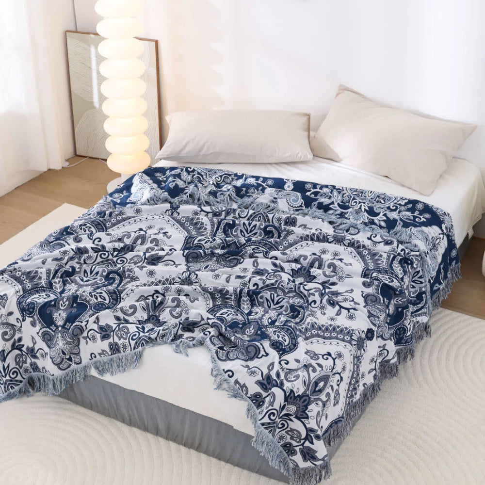 BowLift | Paisley Dream Cotton Tassel Blanket