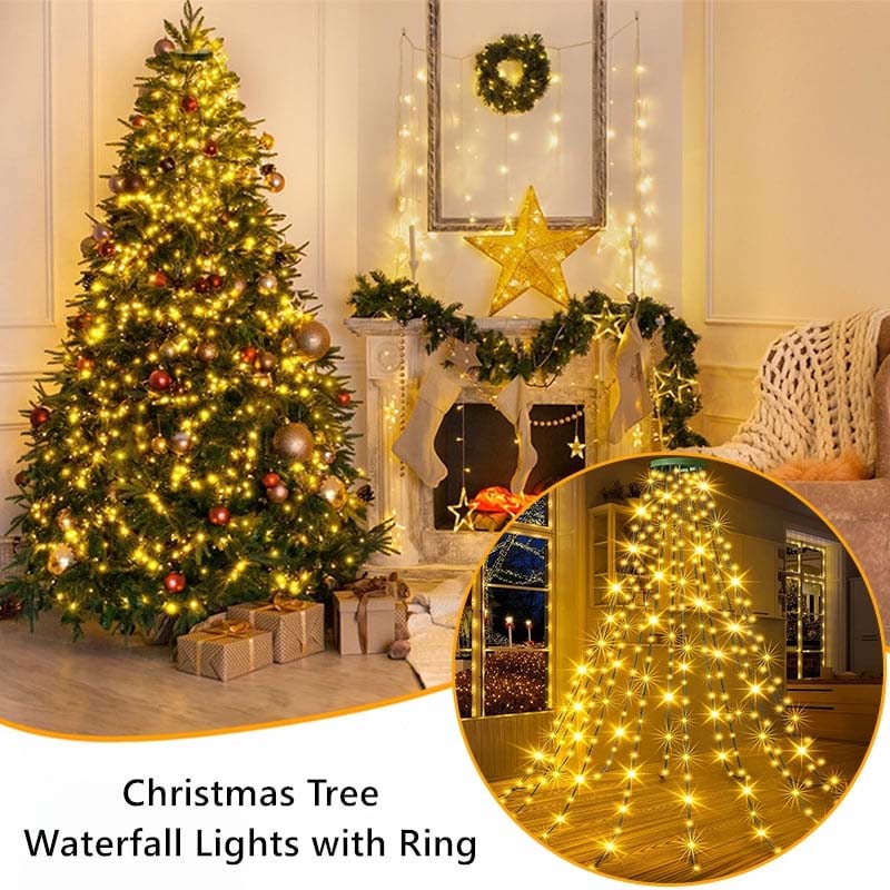BowLift | Christmas Tree Waterfall Lights with Ring