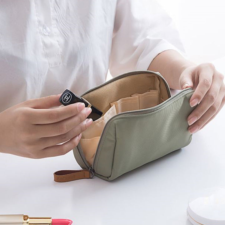 BowLift | Solid Color Cosmetic Bag with Double Zipper
