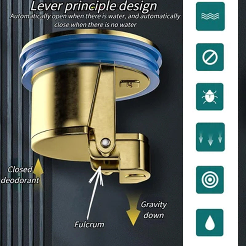 Fall Pipe Universal Brass Floor Drain Core | Bowlift