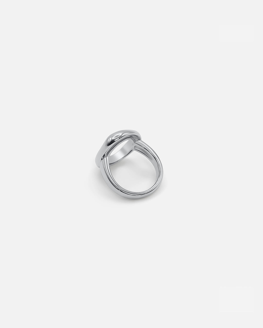 BowLift | Silver Oval Ring with Hollow Design – Minimalist Elegance for Every Day