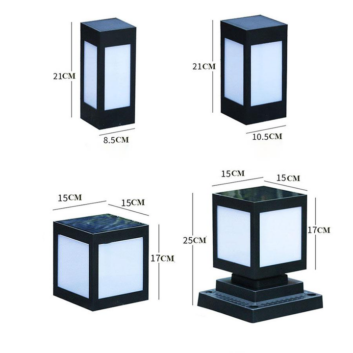 BowLift | Solar LED garden lantern in square design – decorative outdoor lighting for paths and terrace