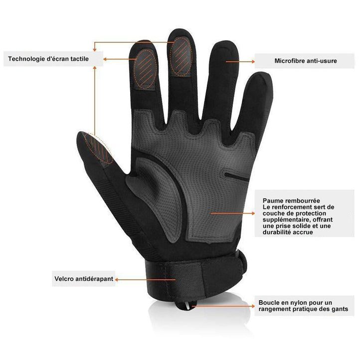 Military tactical gloves with full fingers | Bowlift