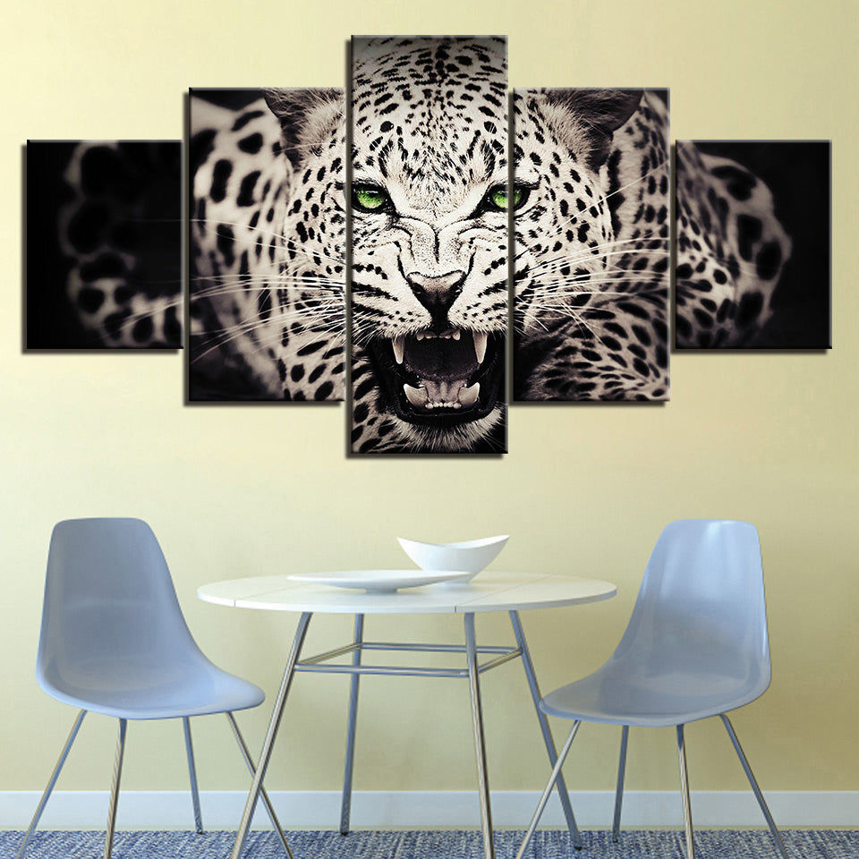 Wild Feline - Canvas Wall Art Painting | Bowlift