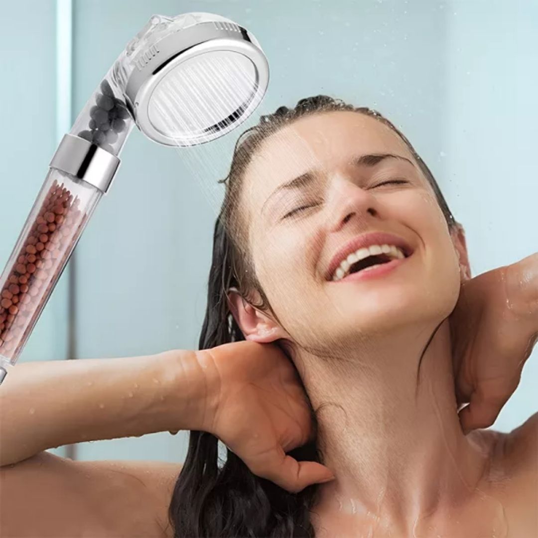 AquaBoost | High‑Pressure Handheld Shower Head – Pressure‑Boost Spray – Low‑Pressure Bowlift