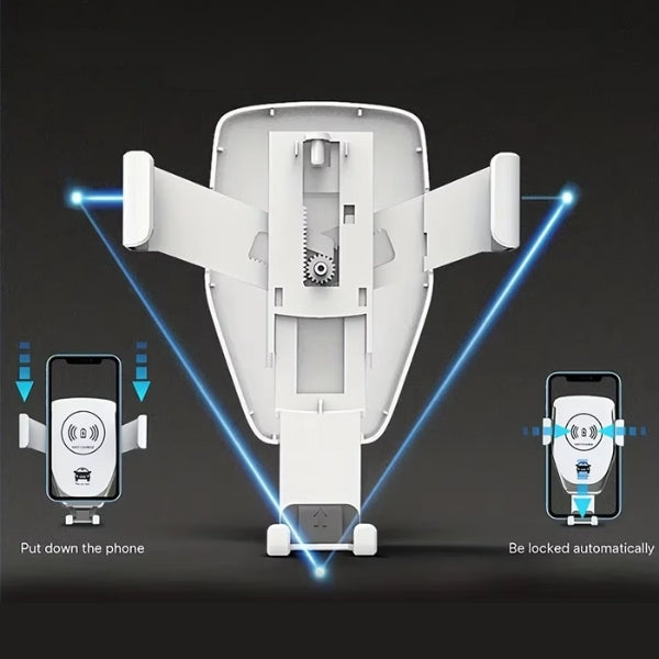 BowLift | Wireless Car Charger & Phone Mount - Fast Charging Holder for iPhone 14 & All Smartphones