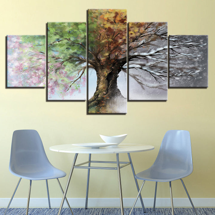 All Season Tree - Canvas Wall Art Painting | Bowlift