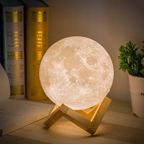 BowLift | Magical Moon Lamp - with Wireless Touch Control and Wooden Stand