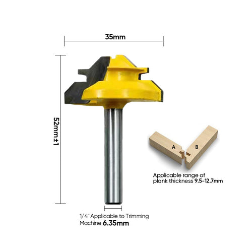BowLift | Router Bit 45-Degree Glue Joint Lock Miter