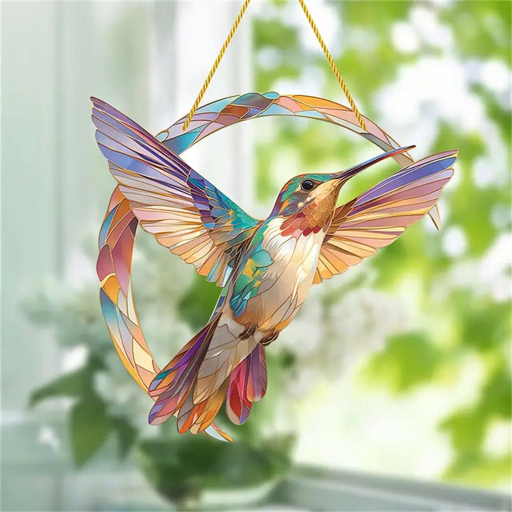 BowLift | Luminara HummiGlow Kolibri Sun Catcher | Memory & Joy of Life | Handcrafted Window Decoration made of Acrylic