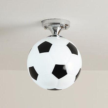 BowLift | SportLume Creative Ceiling Light | Basketball & Football Design | Semi-Mount | Glass Lamp