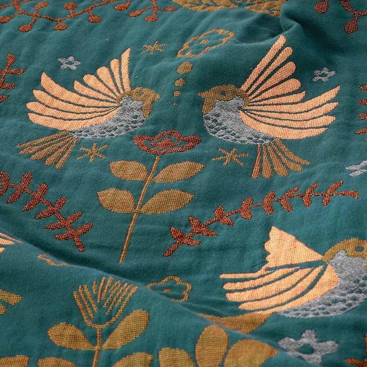 BowLift | Reversible Scandinavian Bird Blanket - NordicNest