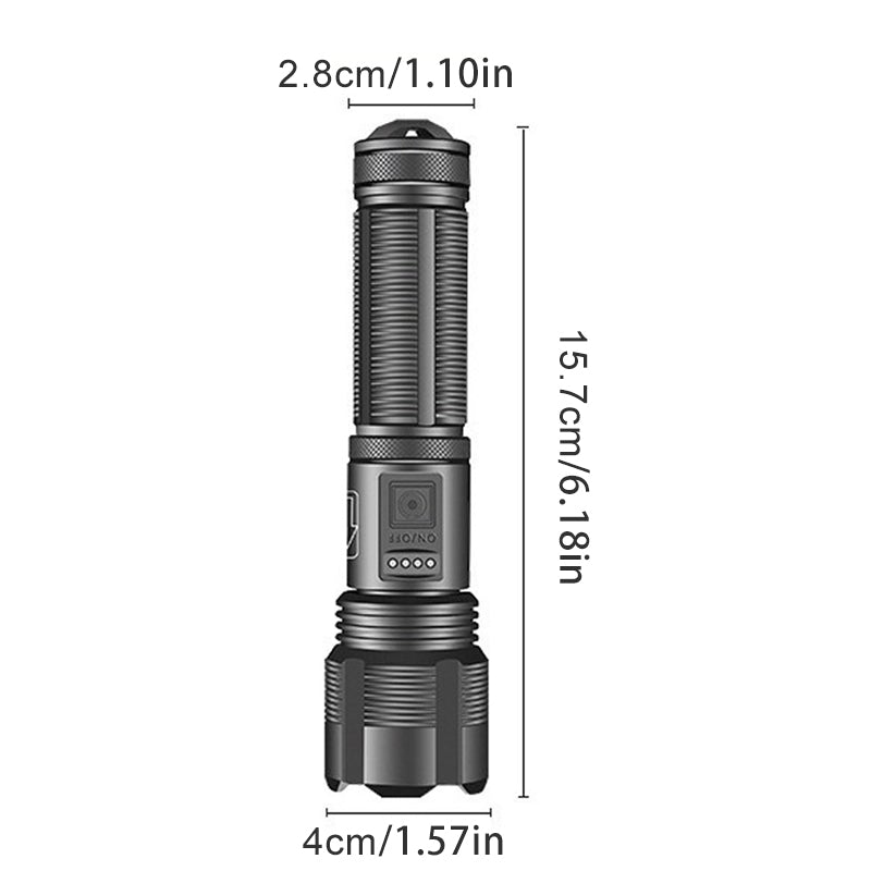 Waterproof Usb Rechargeable Glare Flashlight | Bowlift