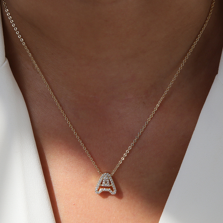 BowLift | Dazzling Diamond Initial Necklace