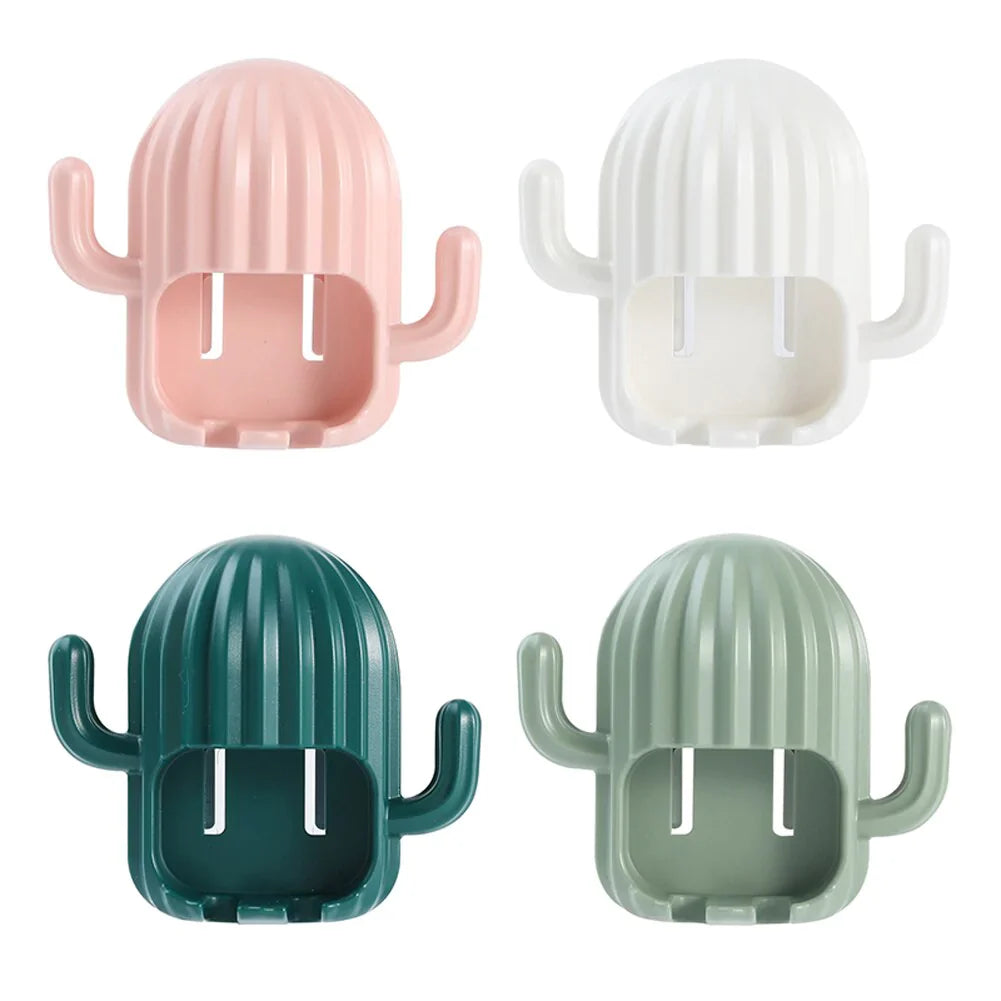 Wall Toothbrush Holder Cactus Shape Bowlift
