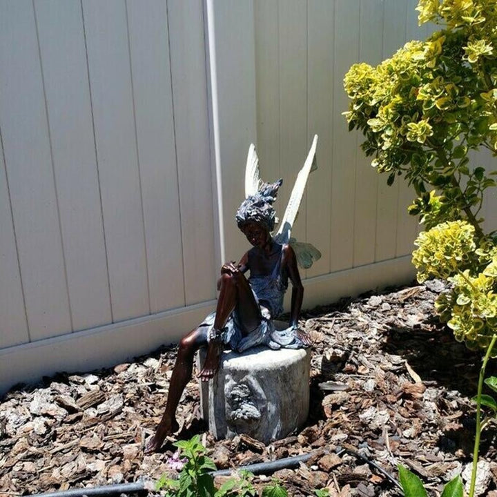 BowLift | Sitting Fairy Garden Statue