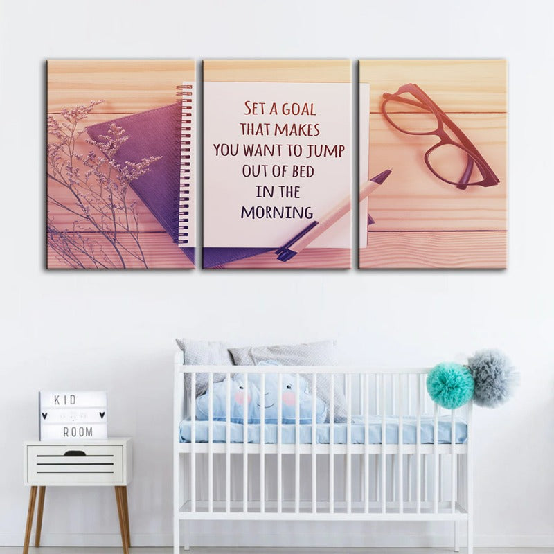 Inspirational Art-Canvas Wall Art Painting 3 Pieces | Bowlift