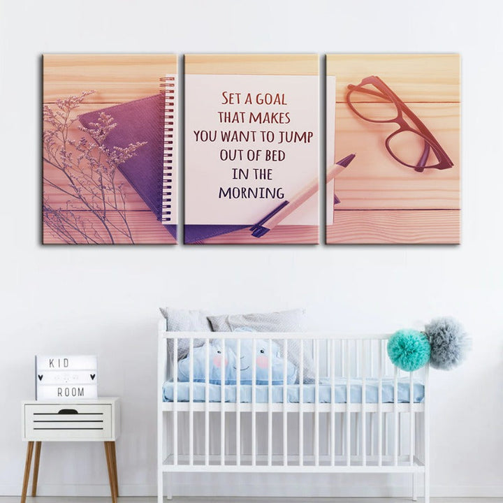 Inspirational Art-Canvas Wall Art Painting 3 Pieces | Bowlift