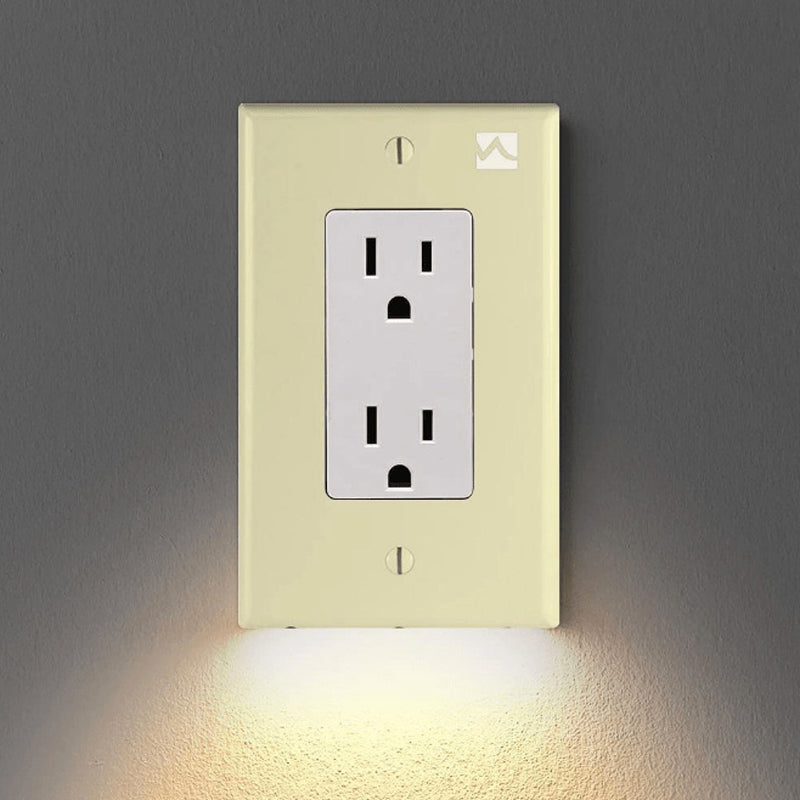 BowLift | Outlet wall plate with LED night lights