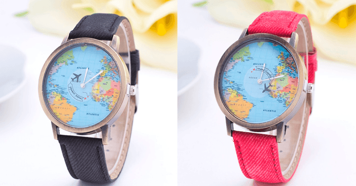 BowLift | Unisex Watch Unique Design World Map Quartz Watch
