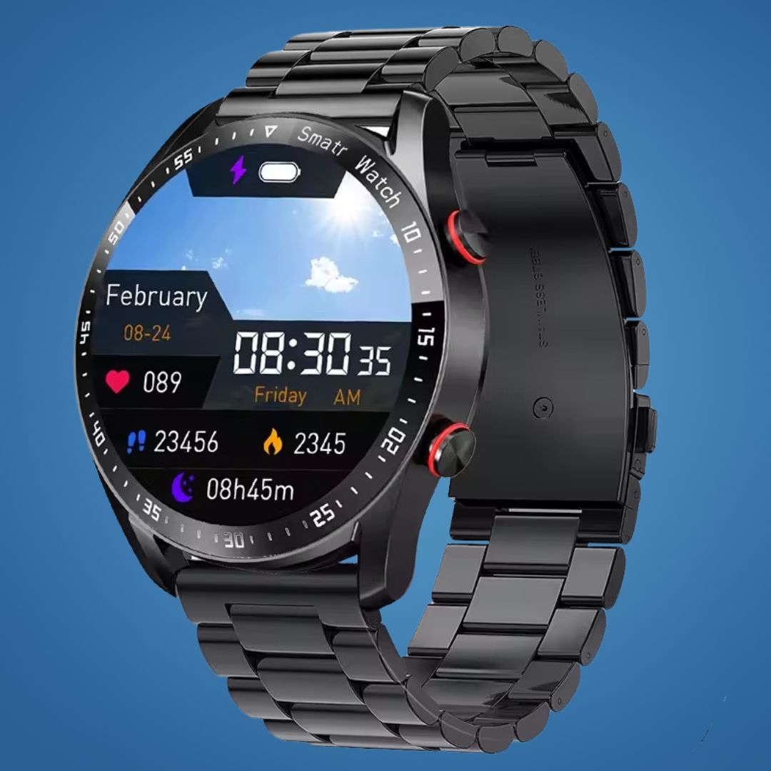 FitTrack | Non-Invasive Fitness Smart Watch - Tracks Physical Activity - Heart Rate - Sleep - Workout - GPS Notifications - Water Resistant Bowlift