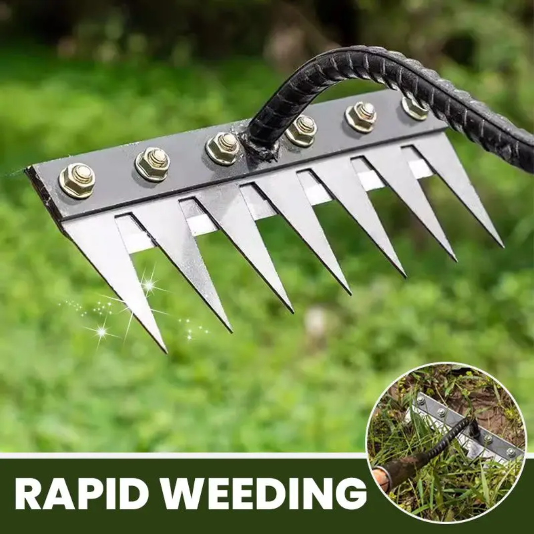 BowLift | Weeding Rake | Ultra-Durable Steel Teeth & Ergonomic Handle for Effortless Garden Maintenance