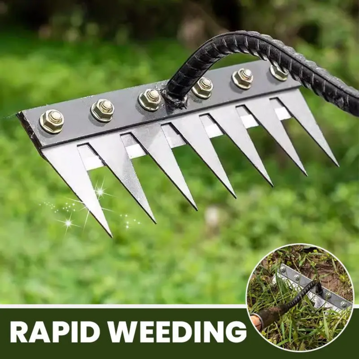 BowLift | Weeding Rake | Ultra-Durable Steel Teeth & Ergonomic Handle for Effortless Garden Maintenance