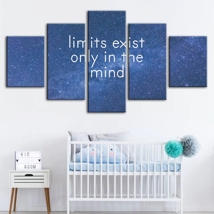 5 Piece Galaxy Motivation - Canvas Wall Art Painting | Bowlift
