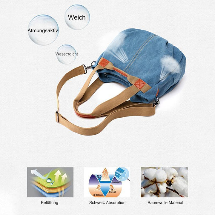 Sailcloth shoulder bag with large capacity | Bowlift