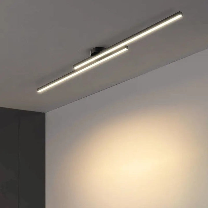 BowLift | Minimalist Modern Hallway Lights – Long Strip Linear Ceiling Lamp, Close-to-Ceiling Chandelier, Remote Dimmable for Home Interiors