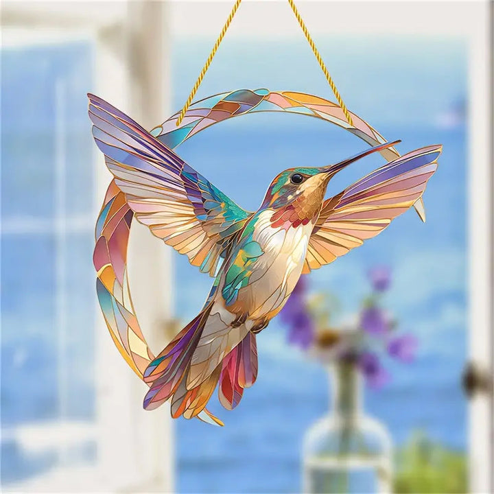 BowLift | Luminara HummiGlow Kolibri Sun Catcher | Memory & Joy of Life | Handcrafted Window Decoration made of Acrylic