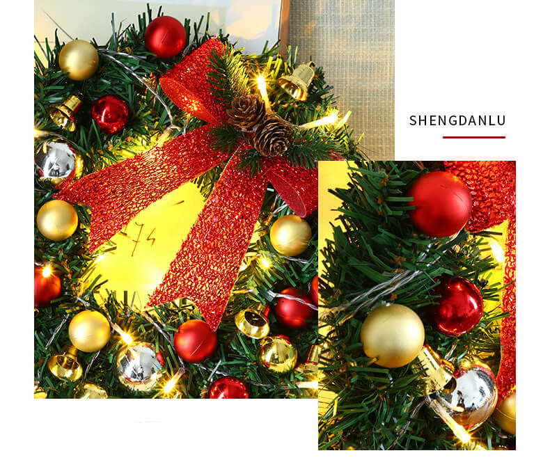 BowLift | Christmas Wreath Branches Bells Christmas Lights String Decoration Lights