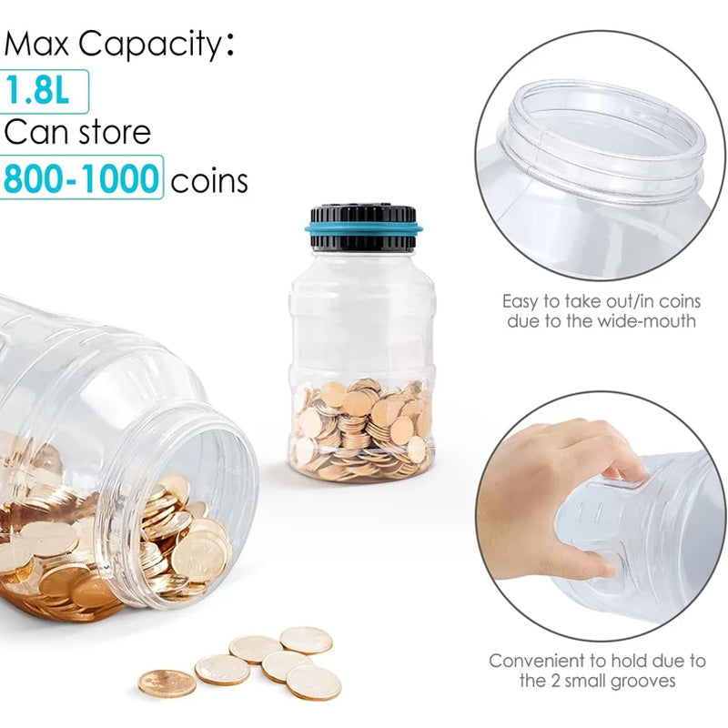 BowLift | Electronic Piggy Bank Counter Coin Digital LCD Counting Coin Money