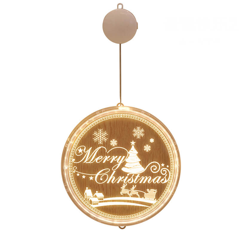 BowLift | Christmas LED Acrylic Decoration Round Suction Cup Light