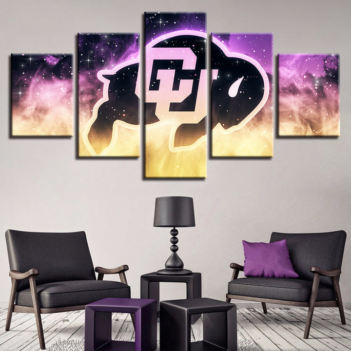 University Of Colorado Athletics 5 Piece - Canvas Wall Art Painting | Bowlift