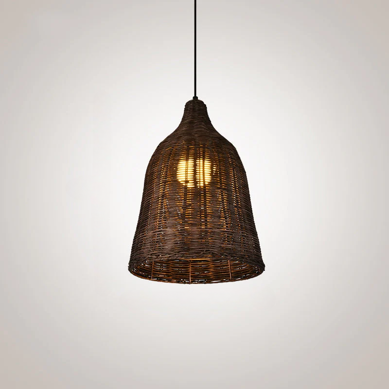 NatureGlow Pendant Lamp - Woven Reed and Bamboo Lighting | Bowlift
