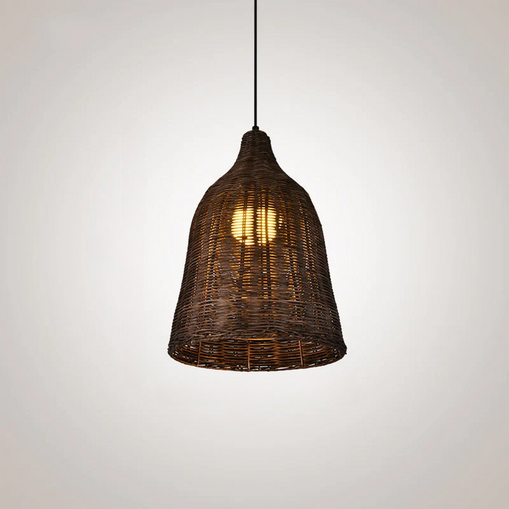 NatureGlow Pendant Lamp - Woven Reed and Bamboo Lighting | Bowlift