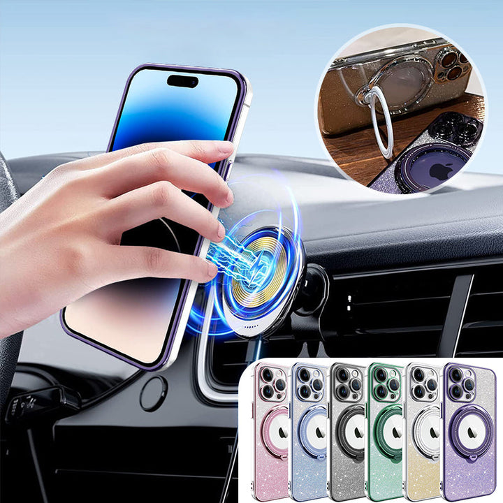 BowLift | Magnetic Glitter Case with Invisible Stand for iPhone