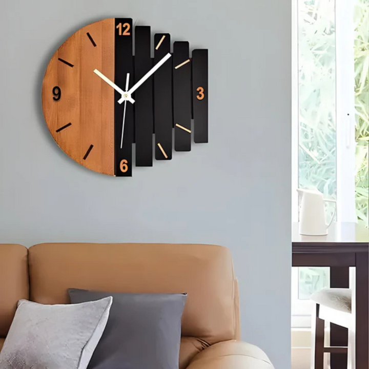 BowLift | Large Wooden Wall Clock For The Living Room