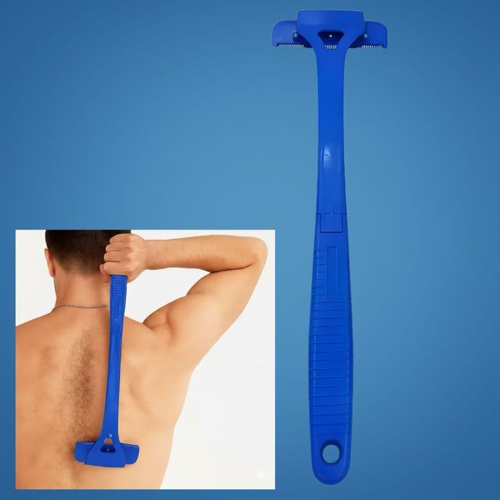 Extra-Long Handle Reach – Sharp Stainless Blades – Smooth Pain-Free Shave – Effortless DIY Grooming for Men Bowlift