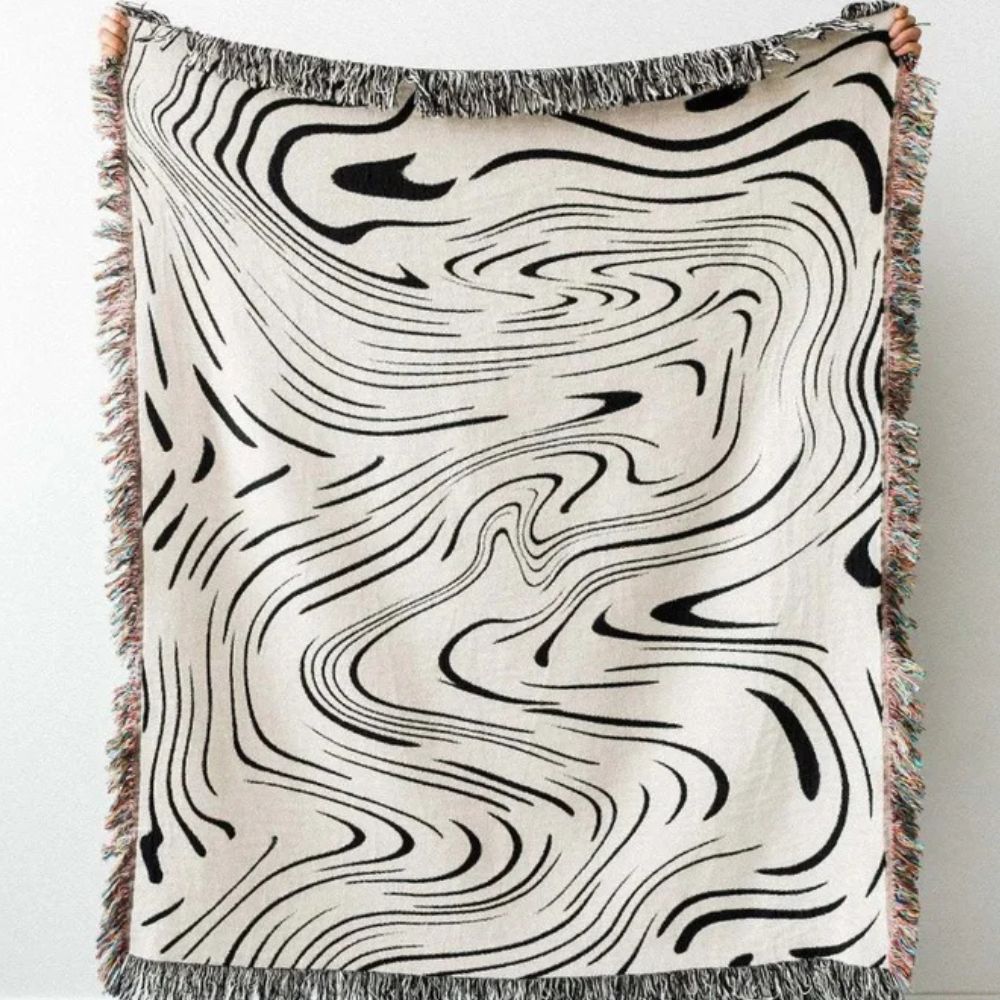 BowLift | Marble Woven Throw Blanket