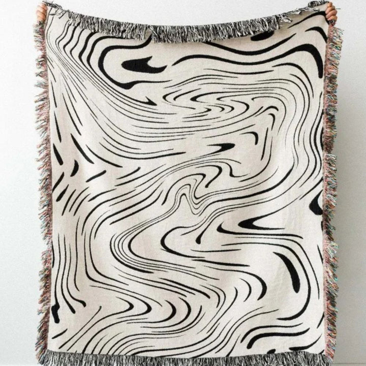 BowLift | Marble Woven Throw Blanket