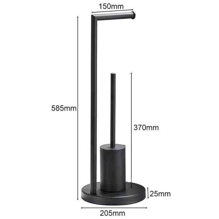 CleanStand Freestanding Toilet Paper Holder with Brush Bowlift