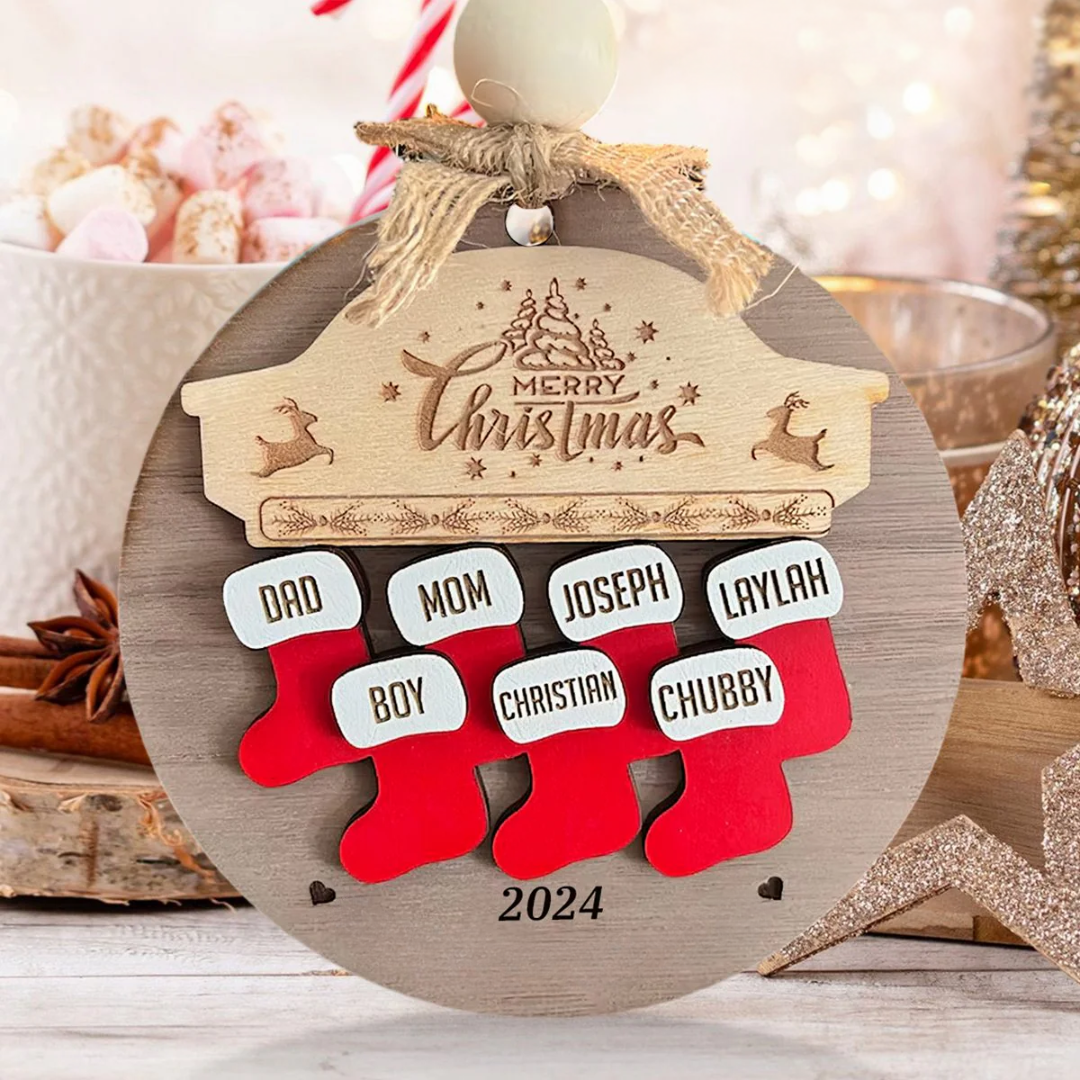 Christmas Ornament in Personalized Wood Design Bowlift