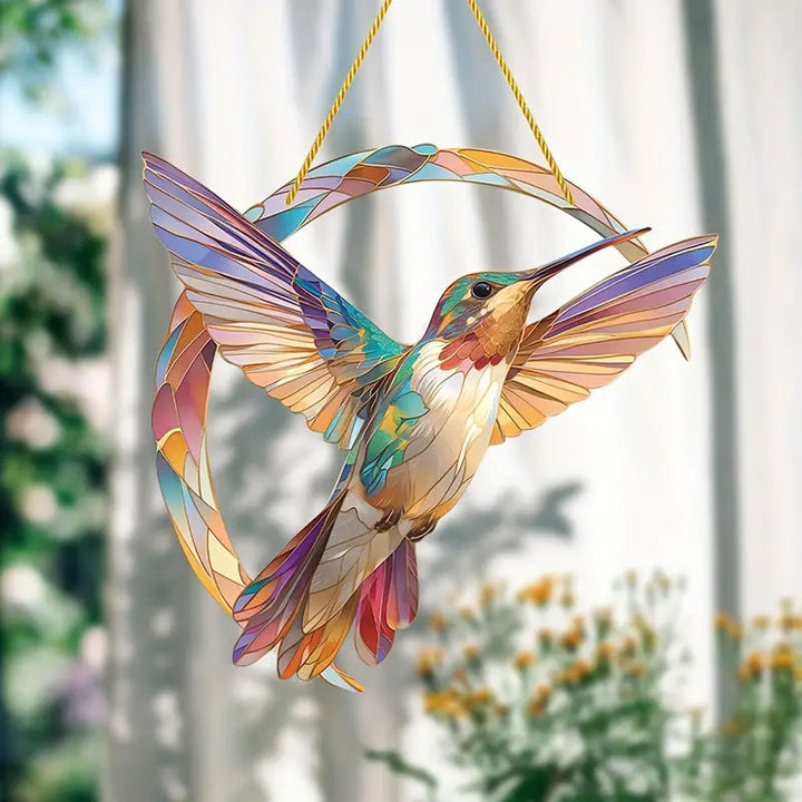 BowLift | Luminara HummiGlow Kolibri Sun Catcher | Memory & Joy of Life | Handcrafted Window Decoration made of Acrylic