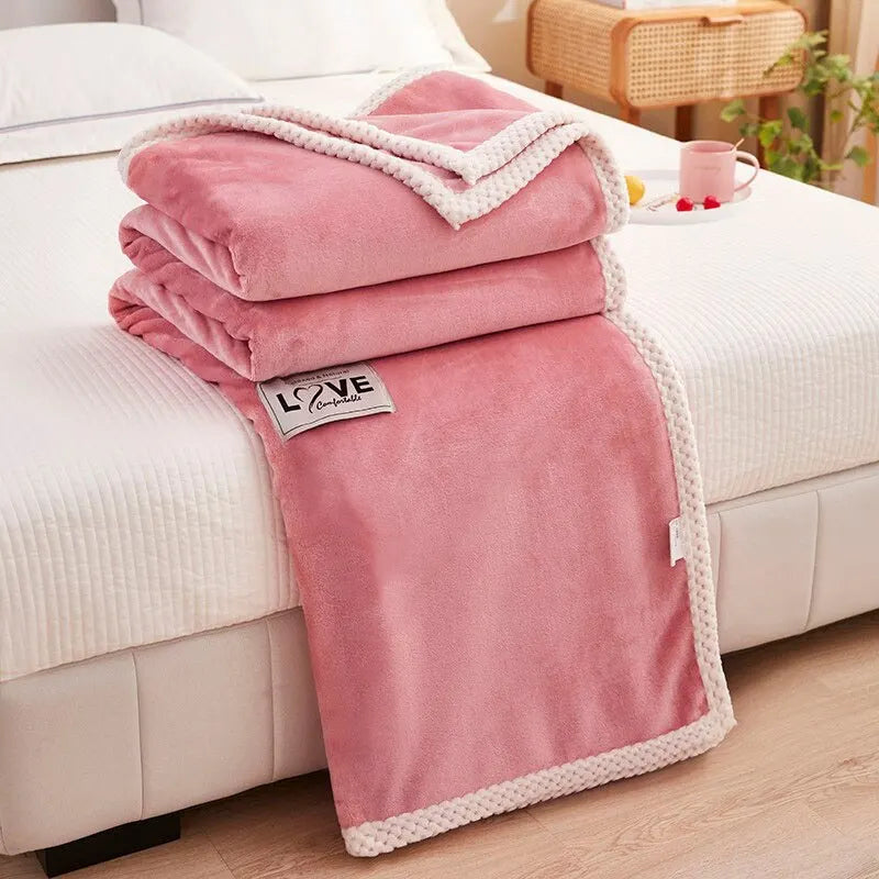 BowLift | Pink Flannel Fleece Blanket - BlushCozy