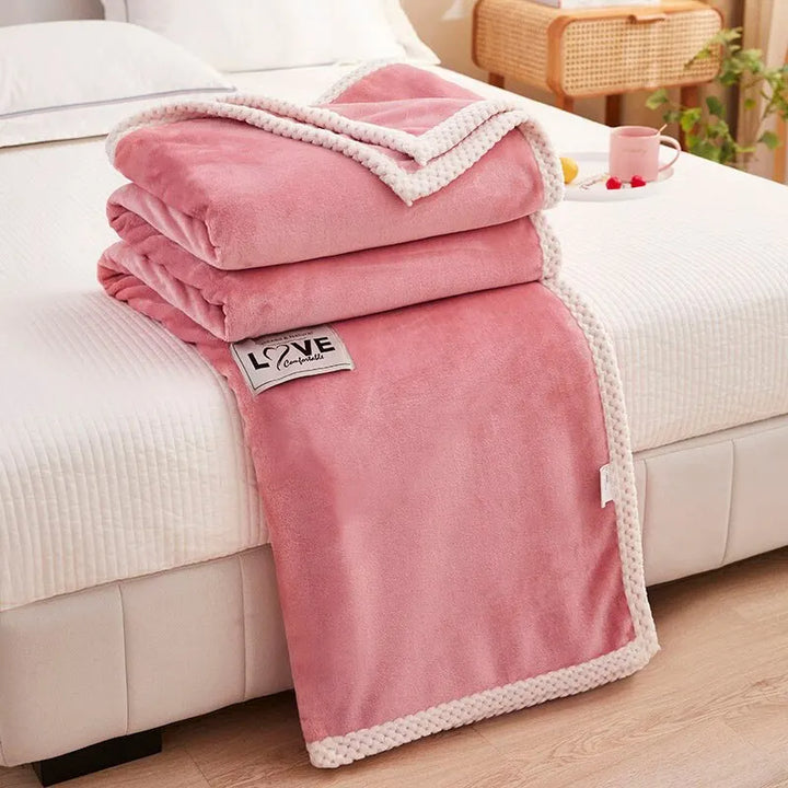 BowLift | Pink Flannel Fleece Blanket - BlushCozy