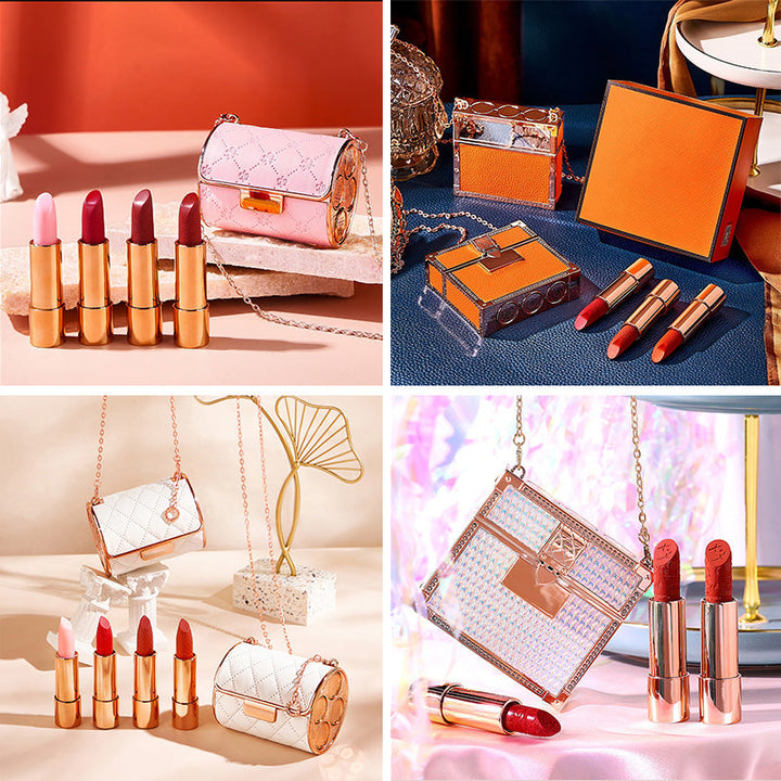 Lipstick Set Velvet Matte with Glamour Chain Handbag | Bowlift