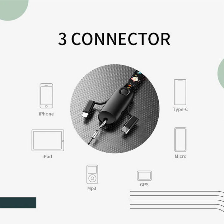BowLift | 3-in-1 multifunctional data cable lanyard