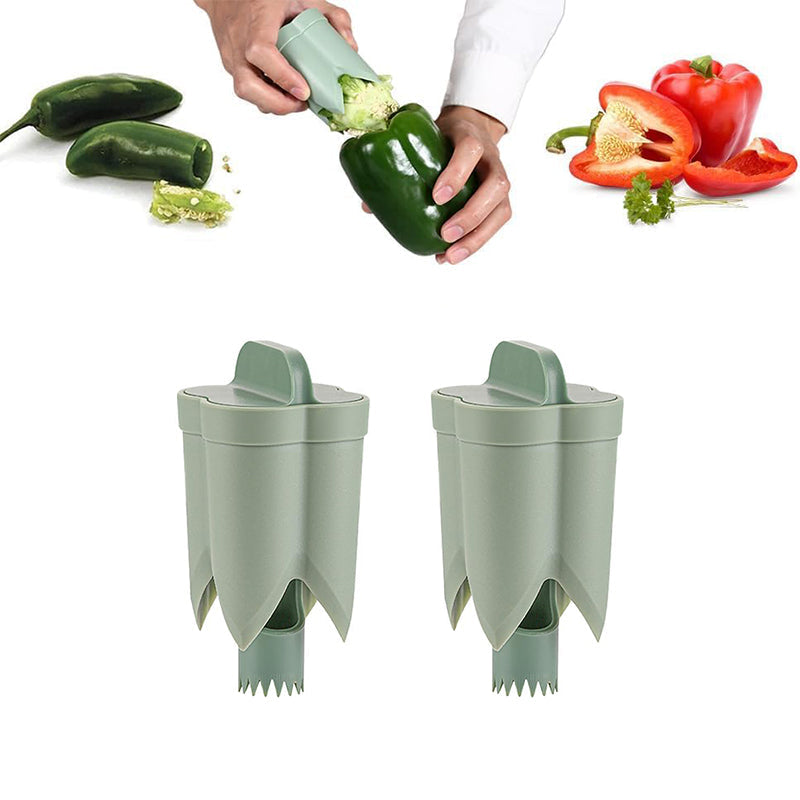 2-In-1 Fruit Pepper Corer | Bowlift